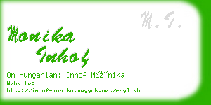 monika inhof business card